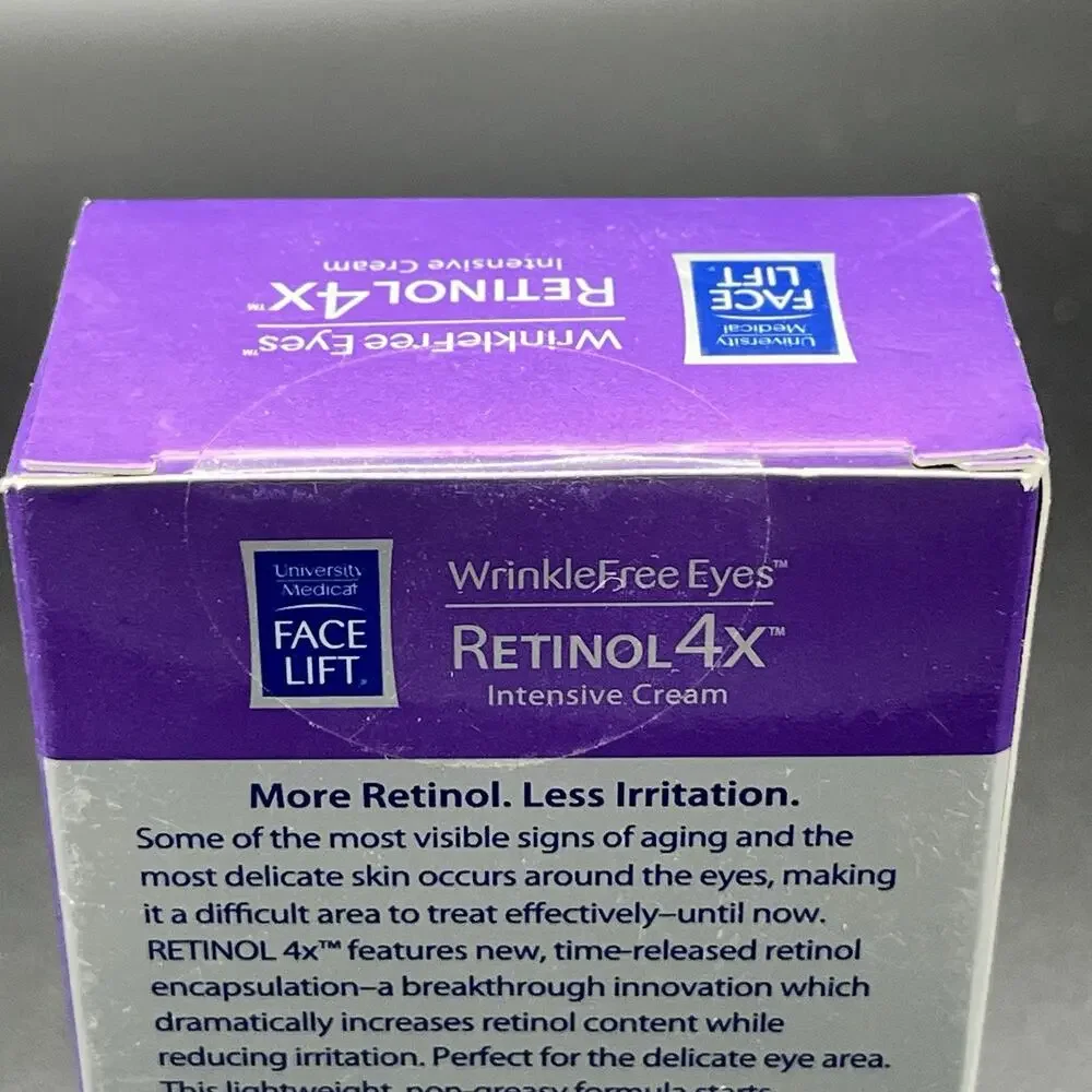 University Medical Face Lift WrinkleFree Eyes Retinol 4X Cream 0.5oz Vintage NEW